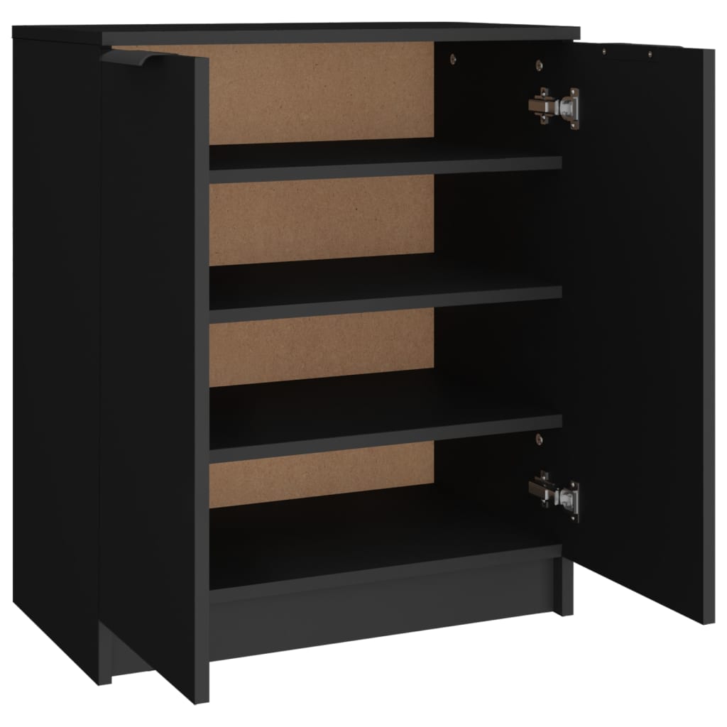 vidaXL Pantofar, negru, 59x35x70 cm, lemn compozit vidaXL Pantofar, negru, 59x35x70 cm, lemn compozit