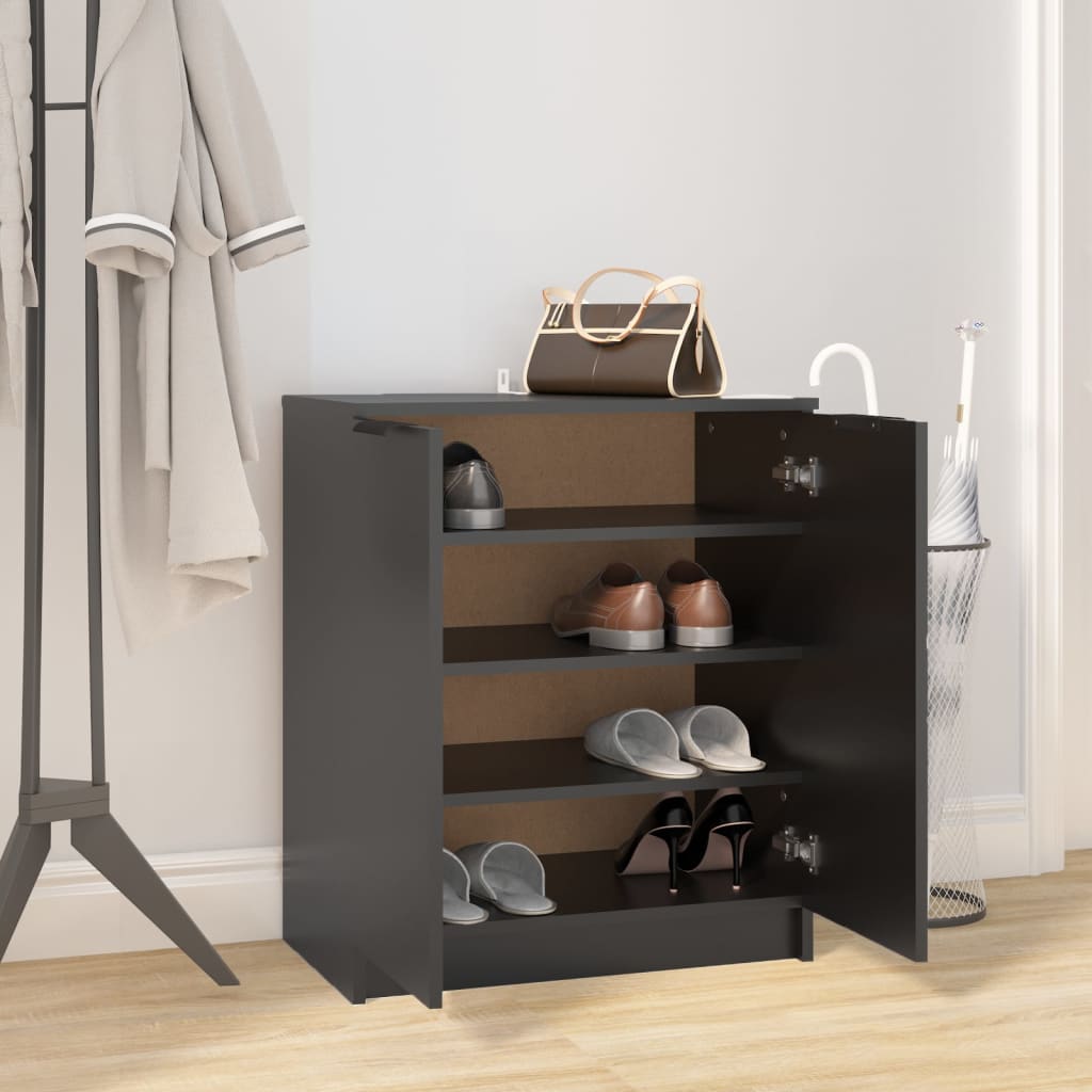 vidaXL Pantofar, negru, 59x35x70 cm, lemn compozit vidaXL Pantofar, negru, 59x35x70 cm, lemn compozit