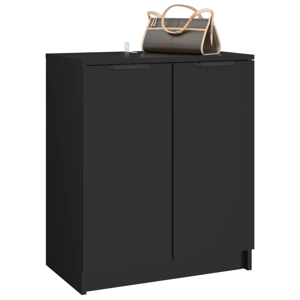 vidaXL Pantofar, negru, 59x35x70 cm, lemn compozit vidaXL Pantofar, negru, 59x35x70 cm, lemn compozit