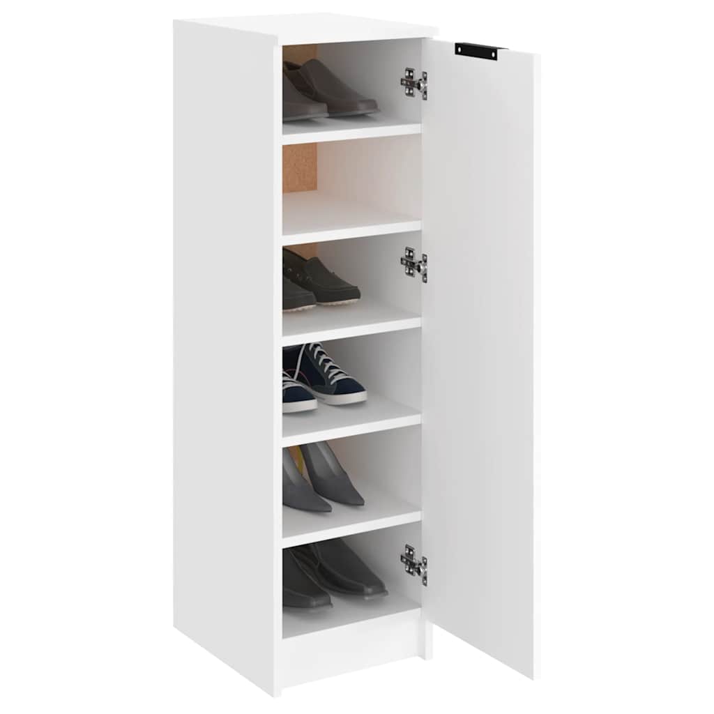 vidaXL Pantofar, alb, 30x35x100 cm, lemn compozit