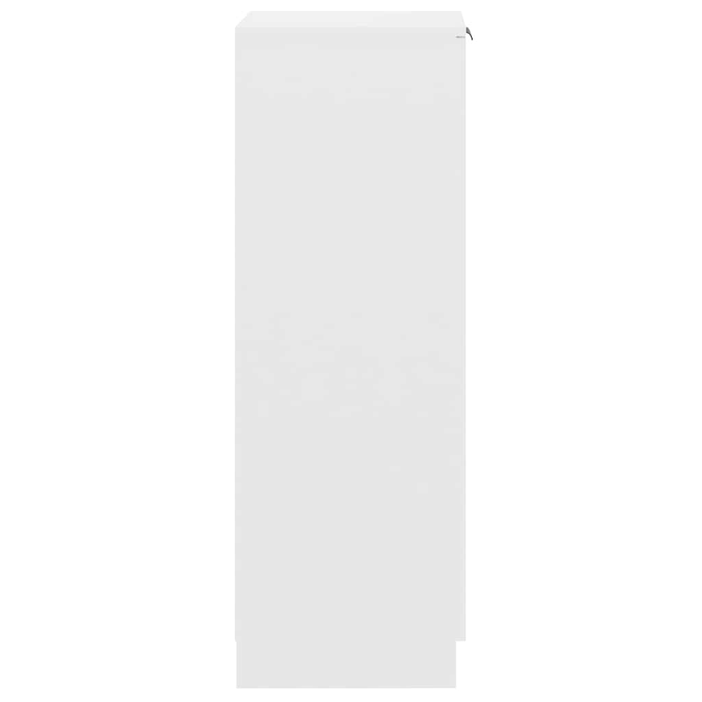 vidaXL Pantofar, alb, 30x35x100 cm, lemn compozit