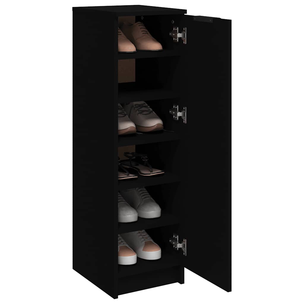 vidaXL Pantofar, negru, 30x35x100 cm, lemn compozit vidaXL Pantofar, negru, 30x35x100 cm, lemn compozit