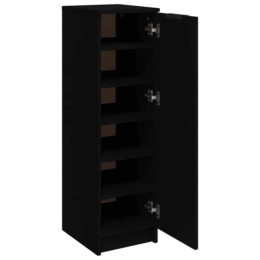 vidaXL Pantofar, negru, 30x35x100 cm, lemn compozit vidaXL Pantofar, negru, 30x35x100 cm, lemn compozit