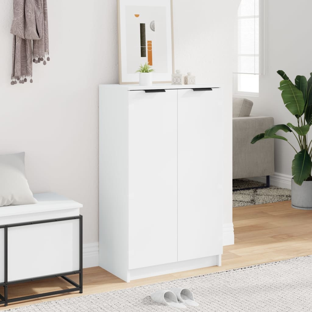 vidaXL Dulap pentru încălțăminte alb 59x35x100 cm lemn prelucrat vidaXL Dulap pentru încălțăminte alb 59x35x100 cm lemn prelucrat