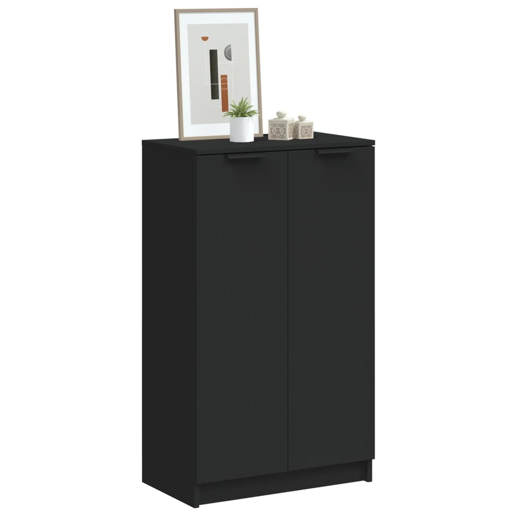 vidaXL Pantofar, negru, 59x35x100 cm, lemn prelucrat vidaXL Pantofar, negru, 59x35x100 cm, lemn prelucrat