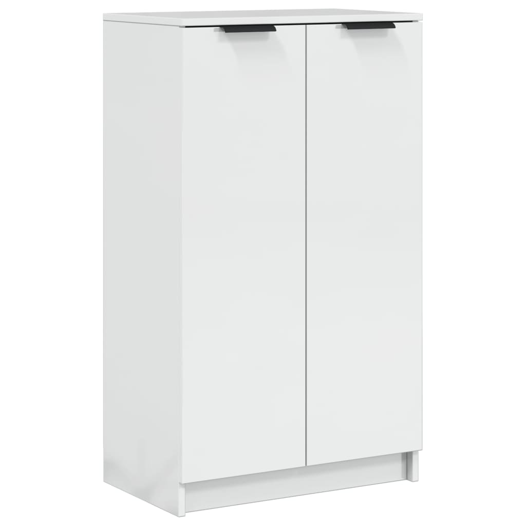 vidaXL Pantofar, alb extralucios, 59x35x100 cm, lemn compozit vidaXL Pantofar, alb extralucios, 59x35x100 cm, lemn compozit