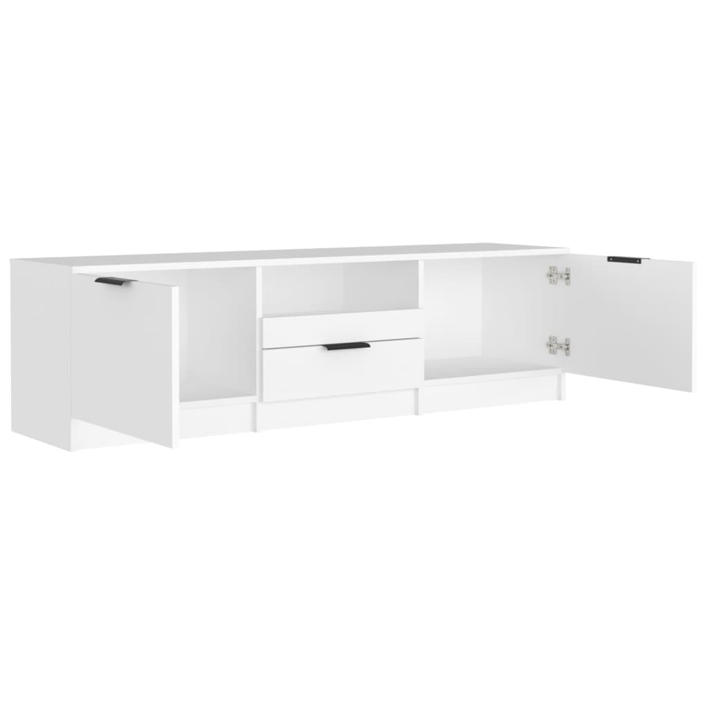 vidaXL Comodă TV, alb, 140x35x40 cm, lemn prelucrat vidaXL Comodă TV, alb, 140x35x40 cm, lemn prelucrat