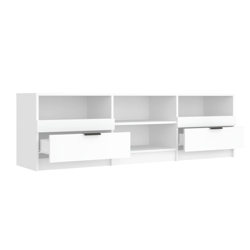 vidaXL Comodă TV, alb, 150x33,5x45 cm, lemn prelucrat vidaXL Comodă TV, alb, 150x33,5x45 cm, lemn prelucrat