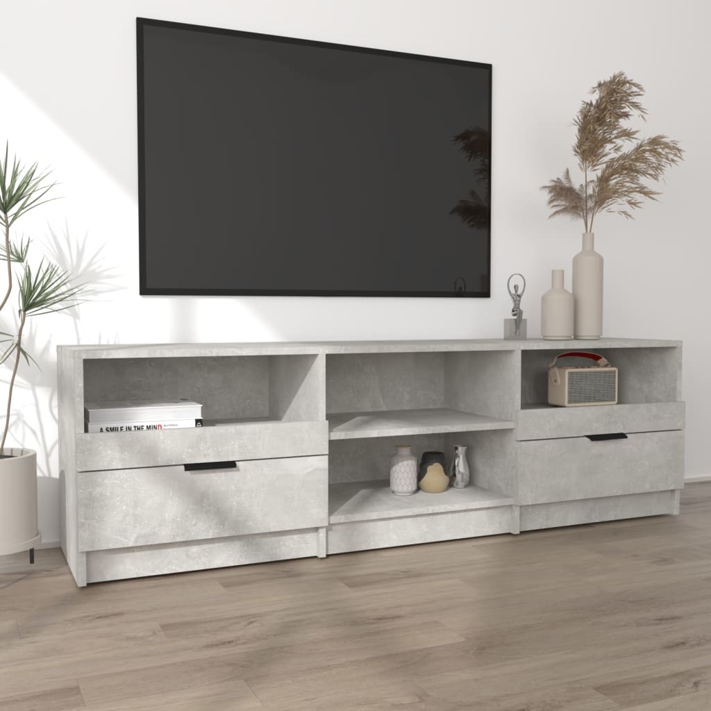 vidaXL Comodă TV, gri beton, 150x33,5x45 cm, lemn prelucrat