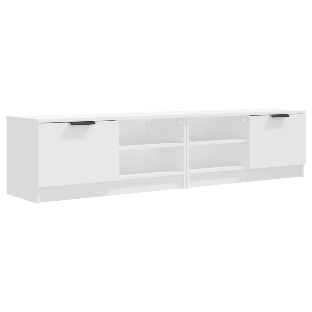 vidaXL Comodă TV, 2 buc., alb, 80x35x36,5 cm, lemn prelucrat