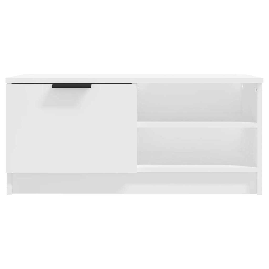 vidaXL Comodă TV, 2 buc., alb, 80x35x36,5 cm, lemn prelucrat