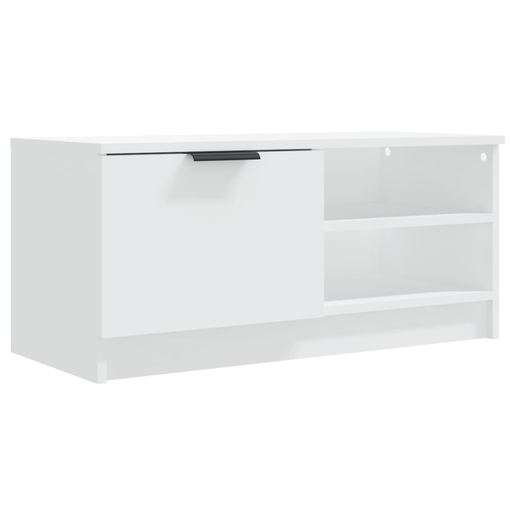 vidaXL Comodă TV, 2 buc., alb, 80x35x36,5 cm, lemn prelucrat