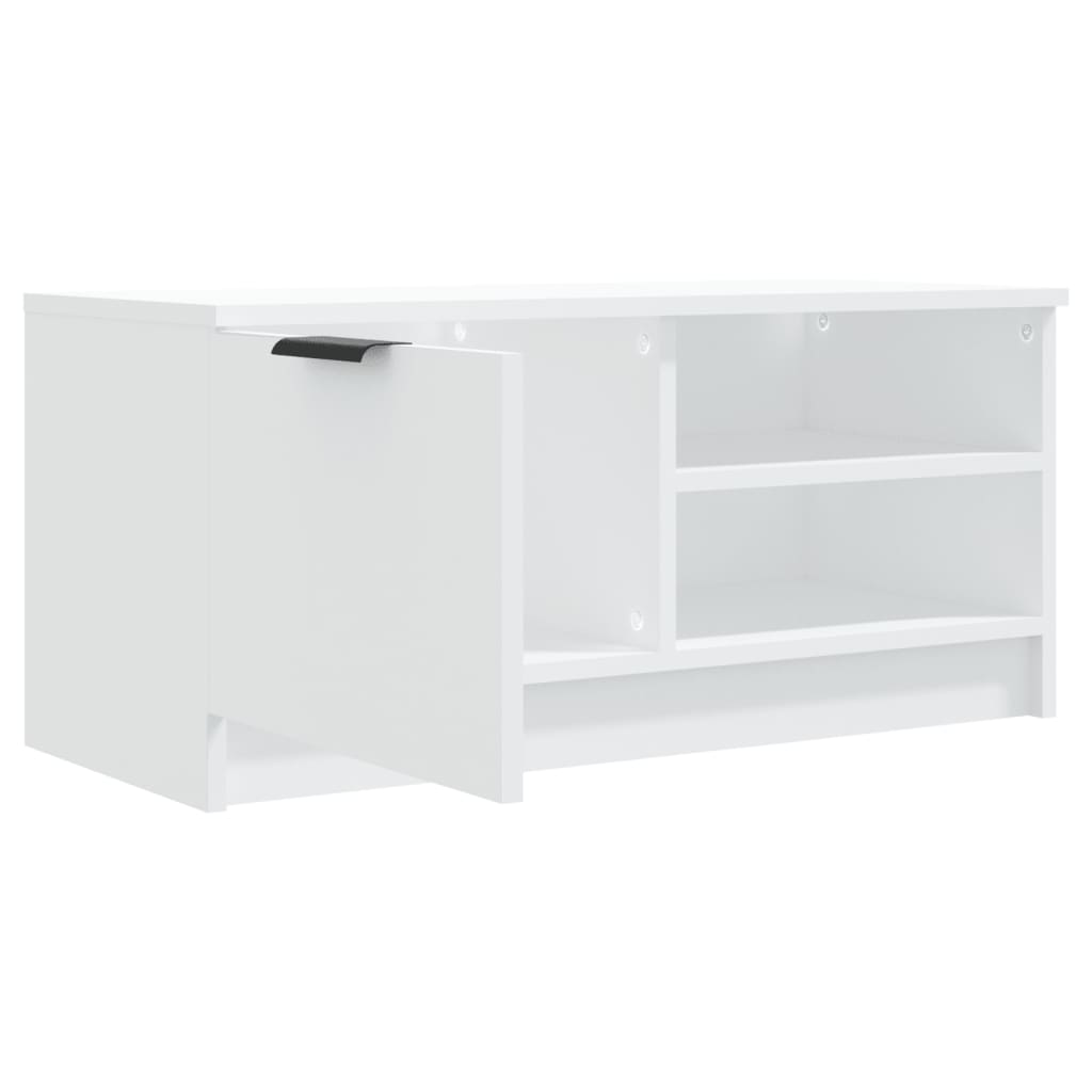 vidaXL Comodă TV, 2 buc., alb, 80x35x36,5 cm, lemn prelucrat