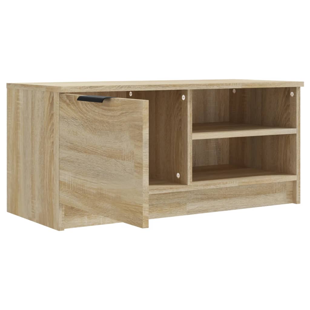 vidaXL Comodă TV, stejar sonoma, 80x35x36,5 cm, lemn prelucrat