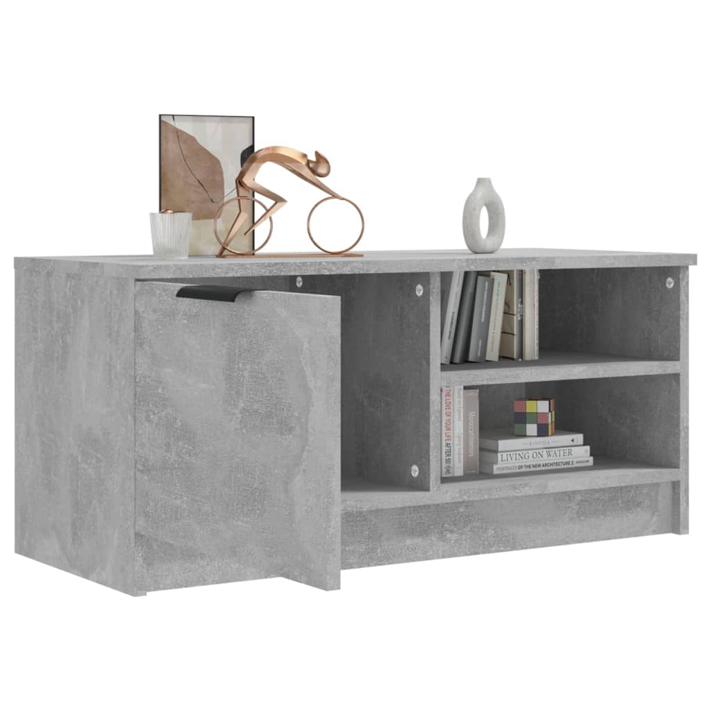 vidaXL Comodă TV, gri beton, 80x35x36,5 cm, lemn prelucrat vidaXL Comodă TV, gri beton, 80x35x36,5 cm, lemn prelucrat