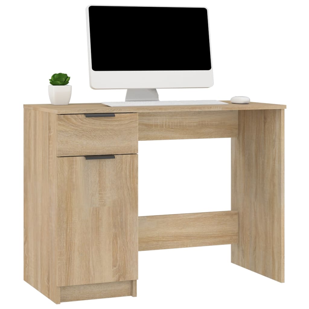 vidaXL Birou, stejar sonoma, 100x50x75 cm, lemn prelucrat