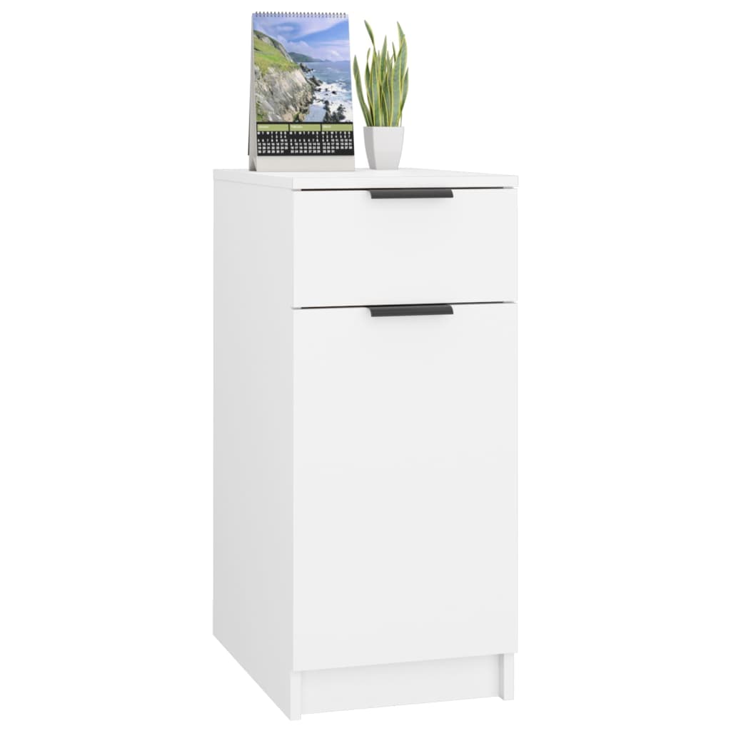 vidaXL Dulap de birou, alb, 33,5x50x75 cm, lemn prelucrat vidaXL Dulap de birou, alb, 33,5x50x75 cm, lemn prelucrat