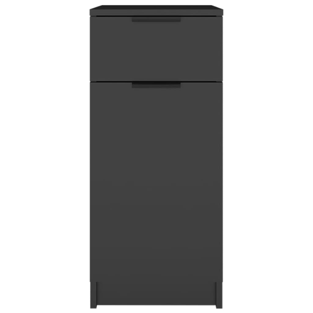 vidaXL Dulap de birou, negru, 33,5x50x75 cm, lemn prelucrat