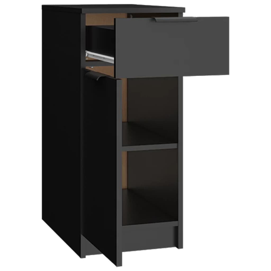 vidaXL Dulap de birou, negru, 33,5x50x75 cm, lemn prelucrat
