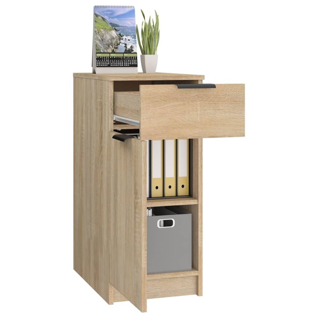 vidaXL Dulap de birou, stejar sonoma, 33,5x50x75 cm, lemn prelucrat
