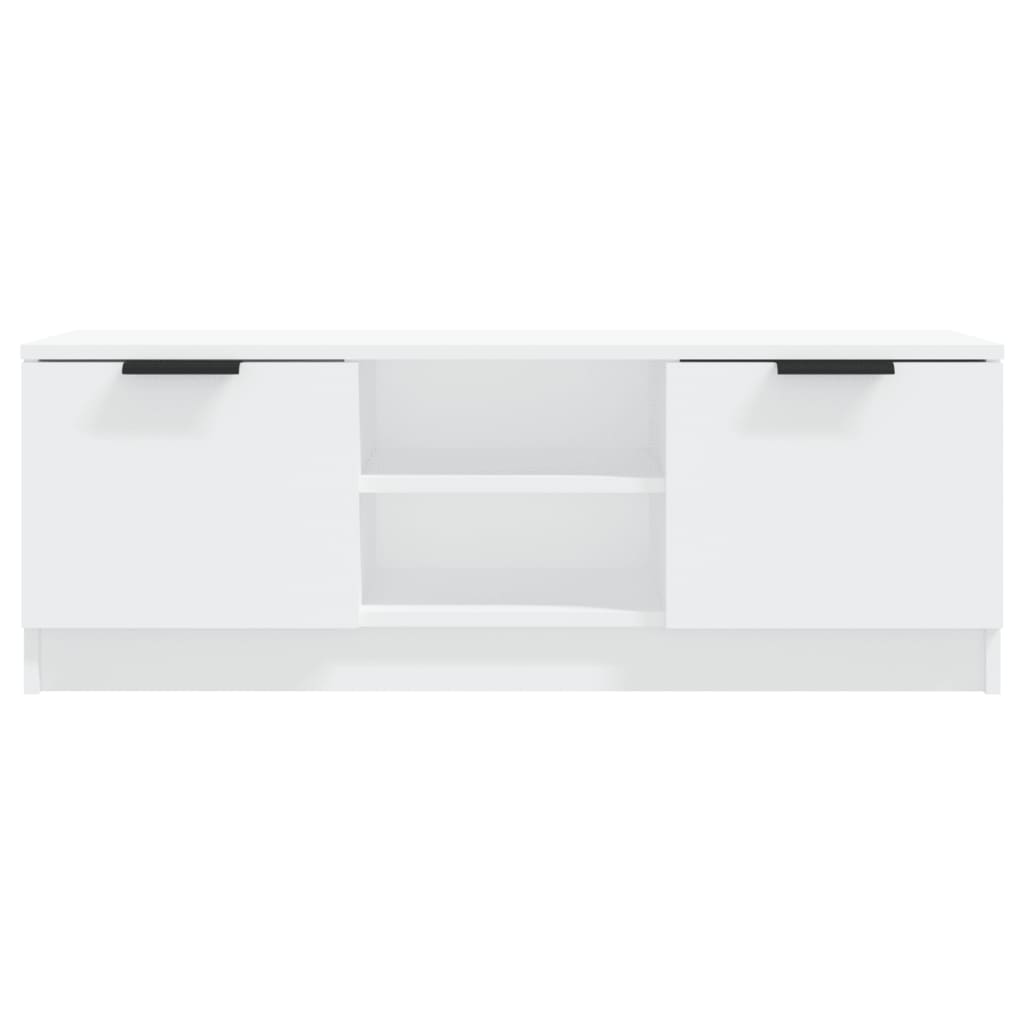 vidaXL Comodă TV, alb, 102x35x36,5 cm, lemn prelucrat