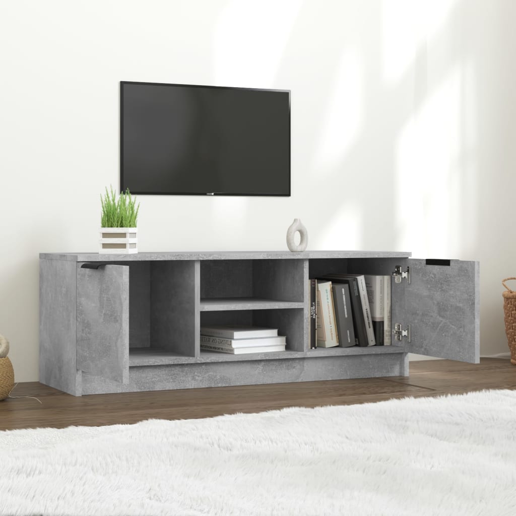 vidaXL Comodă TV, gri beton, 102x35x36,5 cm, lemn prelucrat vidaXL Comodă TV, gri beton, 102x35x36,5 cm, lemn prelucrat