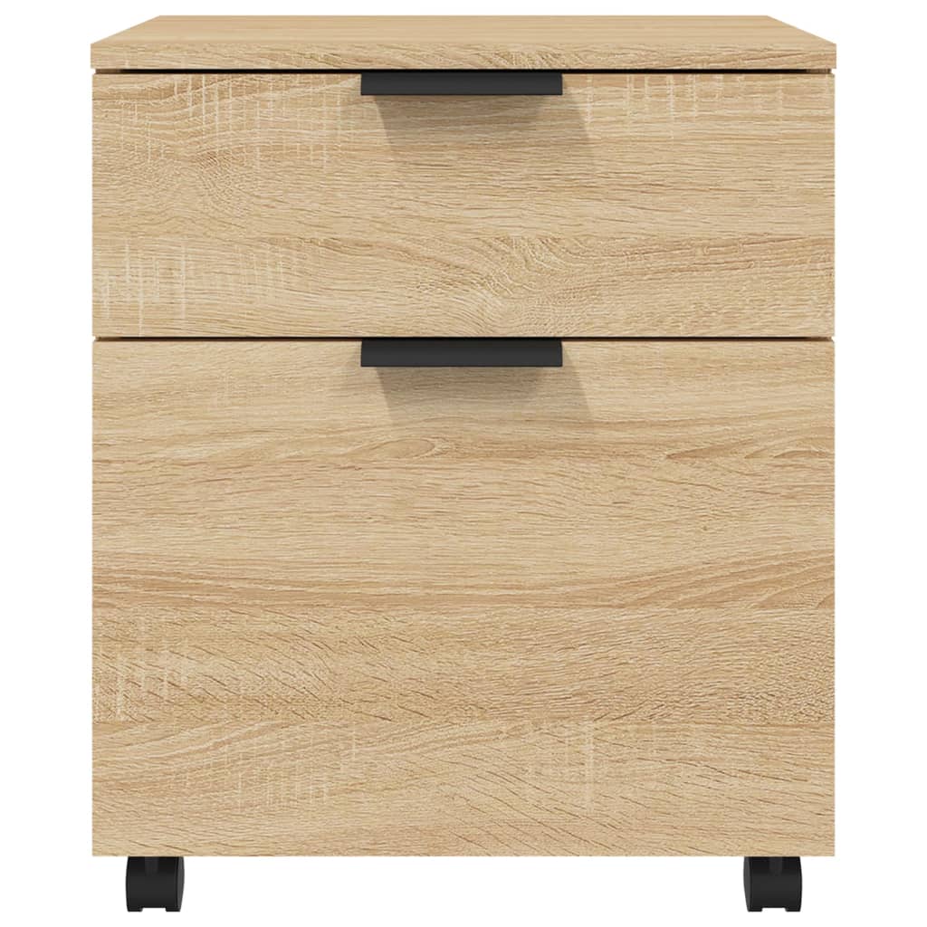 vidaXL Fișet mobil cu roți, stejar sonoma, 45x38x54 cm, lemn prelucrat vidaXL Fișet mobil cu roți, stejar sonoma, 45x38x54 cm, lemn prelucrat