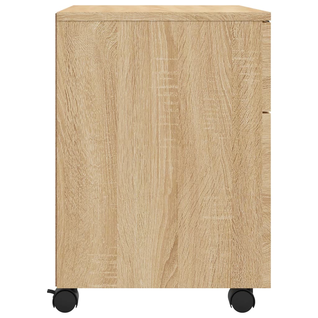 vidaXL Fișet mobil cu roți, stejar sonoma, 45x38x54 cm, lemn prelucrat vidaXL Fișet mobil cu roți, stejar sonoma, 45x38x54 cm, lemn prelucrat