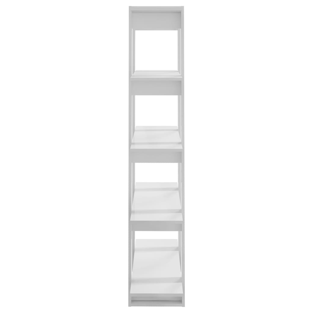 vidaXL Bibliotecă/Separator cameră, alb extralucios, 100x30x160 cm vidaXL Bibliotecă/Separator cameră, alb extralucios, 100x30x160 cm