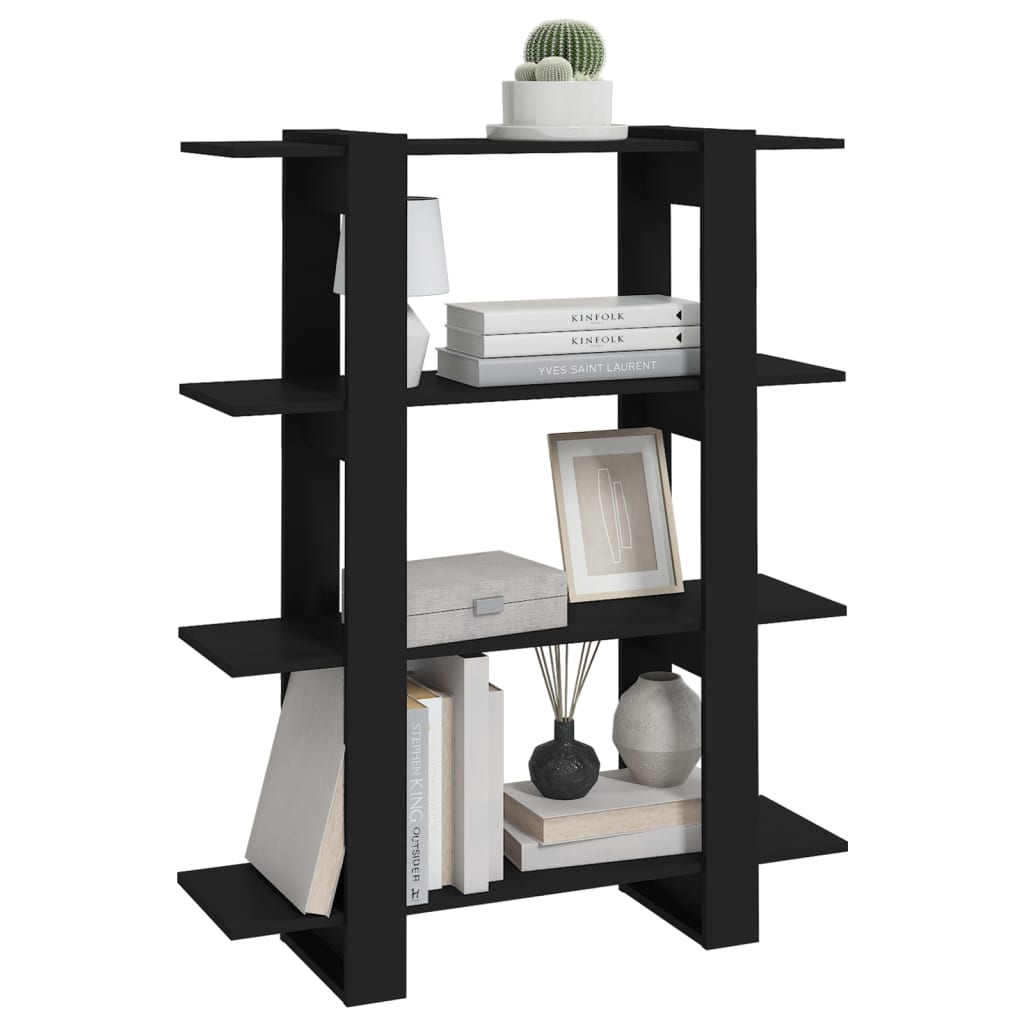 vidaXL Bibliotecă/Separator cameră, negru, 100x30x123,5 cm vidaXL Bibliotecă/Separator cameră, negru, 100x30x123,5 cm