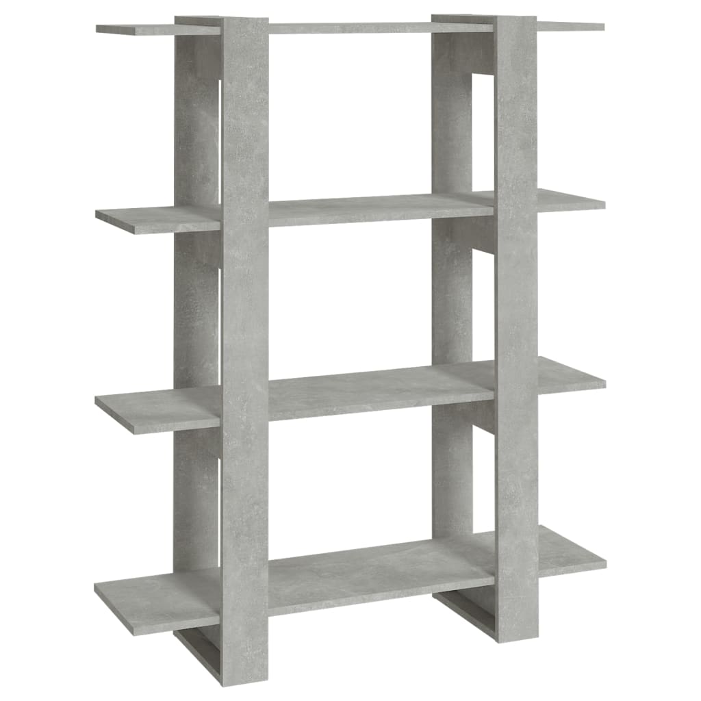 vidaXL Bibliotecă/Separator cameră, gri beton, 100x30x123,5 cm