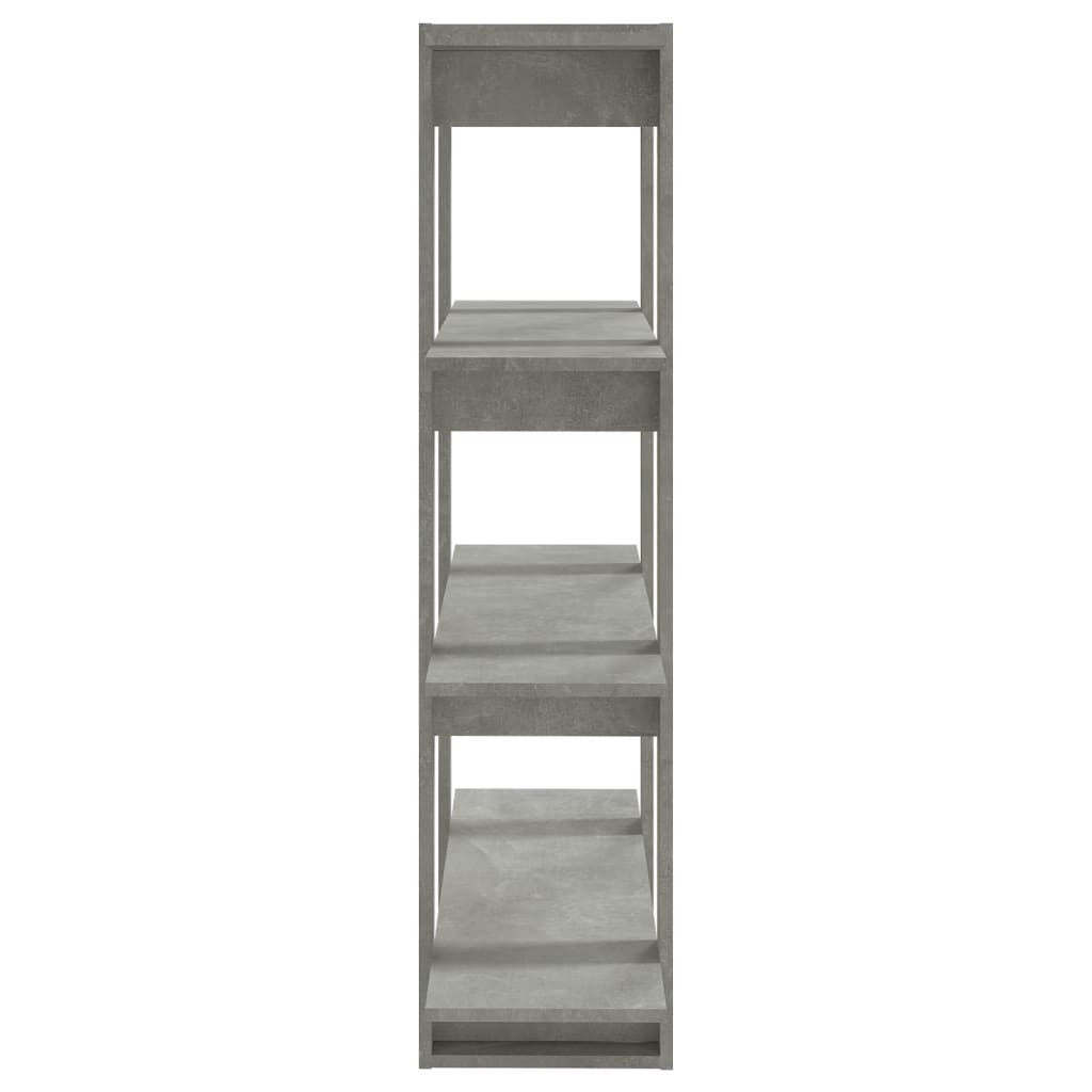 vidaXL Bibliotecă/Separator cameră, gri beton, 100x30x123,5 cm
