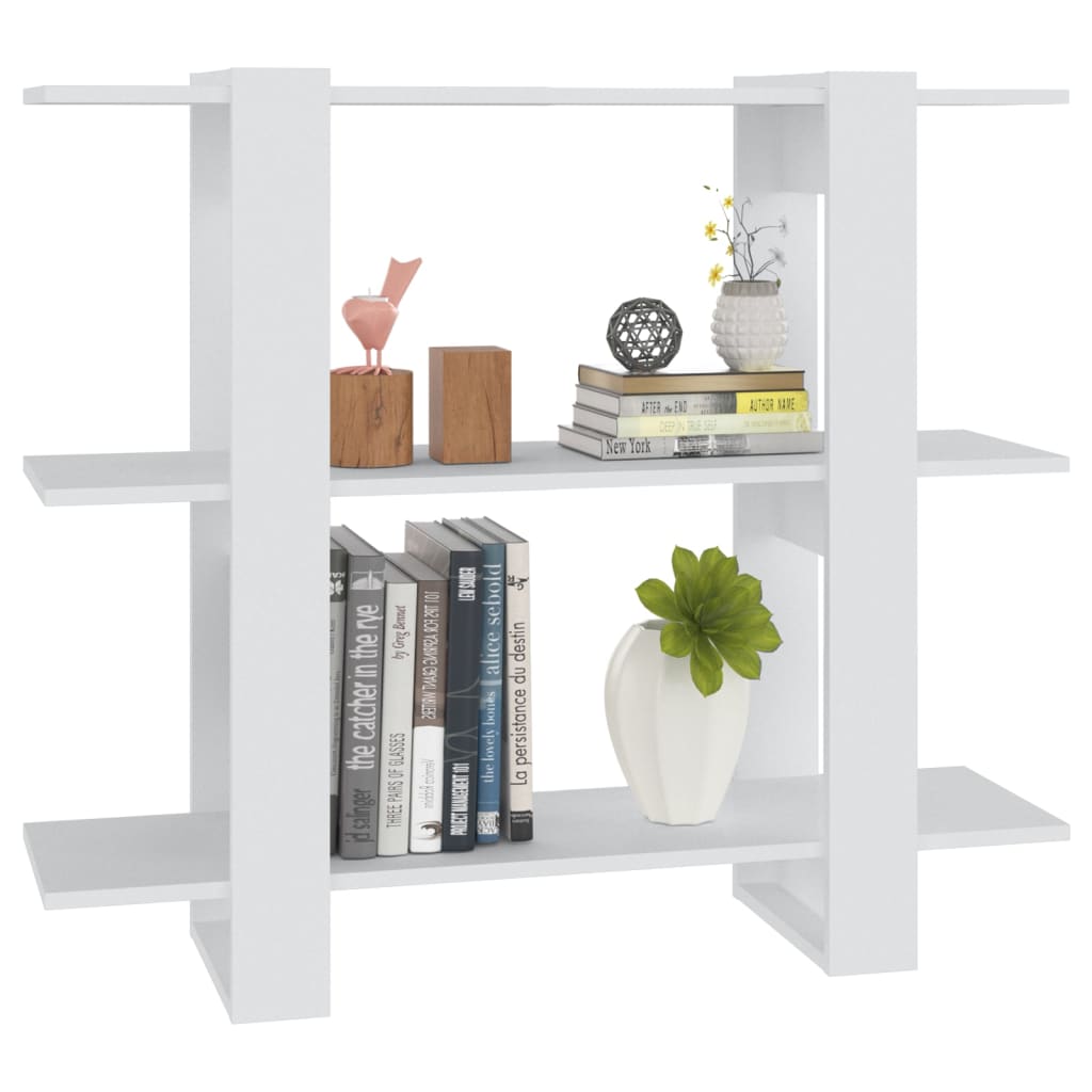vidaXL Bibliotecă/Separator cameră, alb, 100x30x87 cm