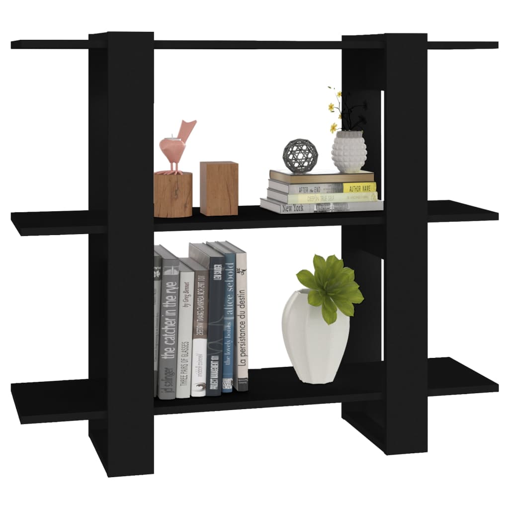 vidaXL Bibliotecă/Separator cameră, negru, 100x30x87 cm vidaXL Bibliotecă/Separator cameră, negru, 100x30x87 cm