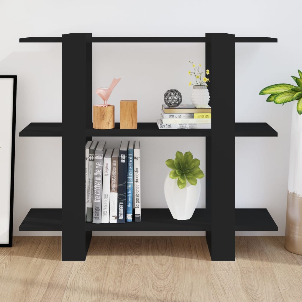 vidaXL Bibliotecă/Separator cameră, negru, 100x30x87 cm vidaXL Bibliotecă/Separator cameră, negru, 100x30x87 cm