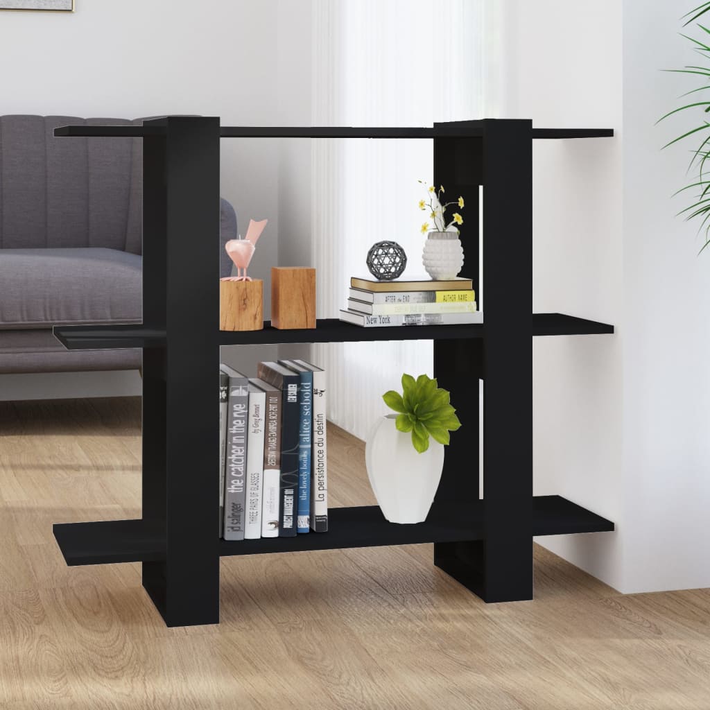 vidaXL Bibliotecă/Separator cameră, negru, 100x30x87 cm vidaXL Bibliotecă/Separator cameră, negru, 100x30x87 cm