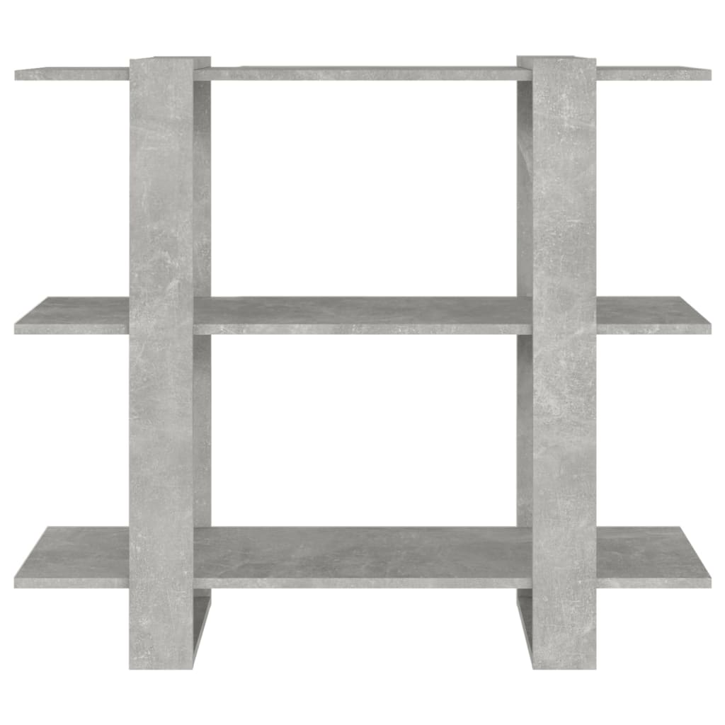 vidaXL Bibliotecă/Separator cameră, gri beton, 100x30x87 cm