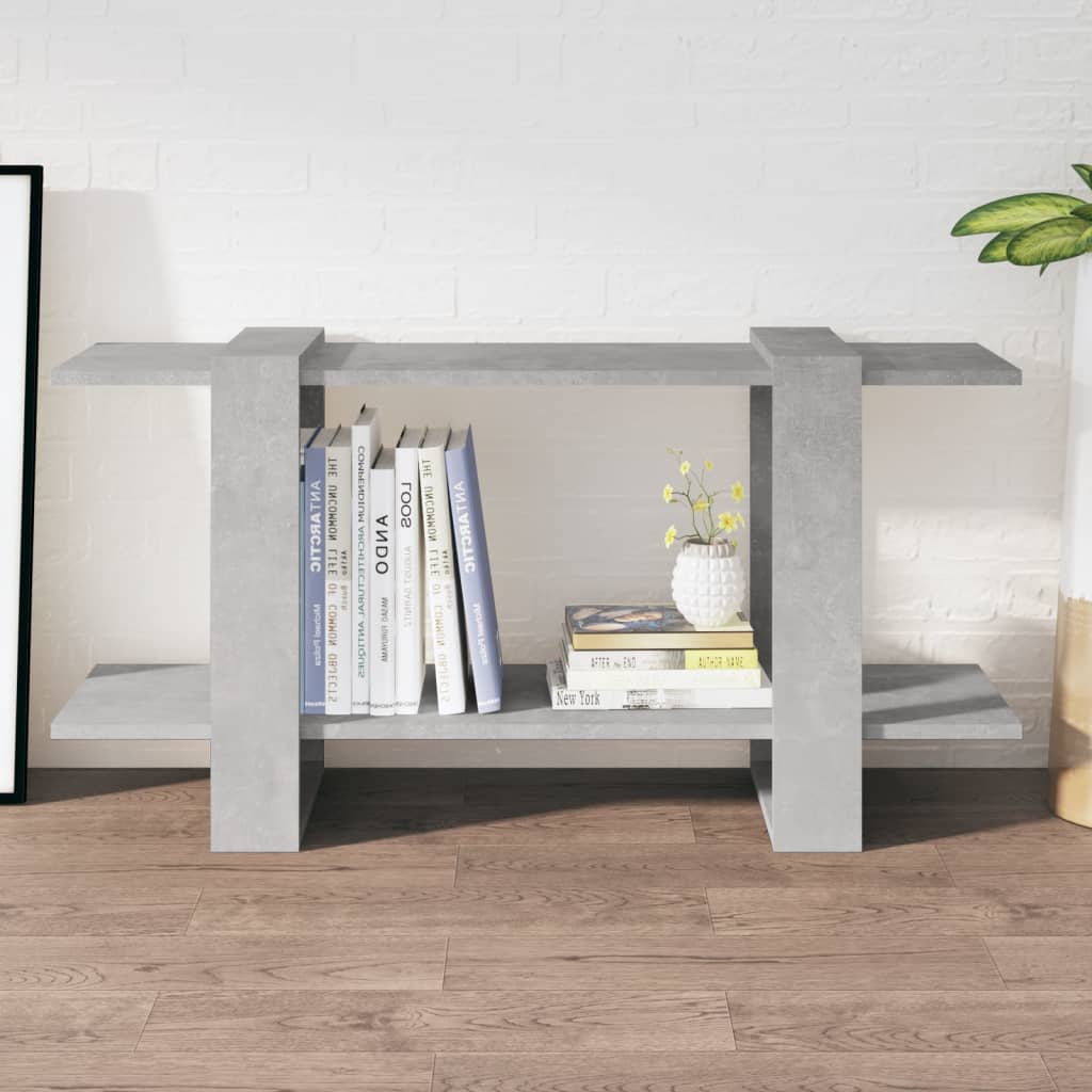 vidaXL Bibliotecă, gri beton, 100x30x51 cm, lemn compozit vidaXL Bibliotecă, gri beton, 100x30x51 cm, lemn compozit