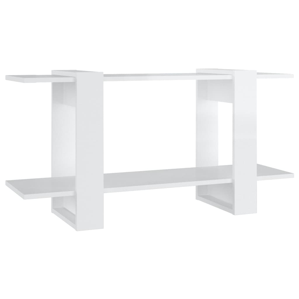 vidaXL Bibliotecă, alb extralucios, 100x30x51 cm, lemn compozit vidaXL Bibliotecă, alb extralucios, 100x30x51 cm, lemn compozit