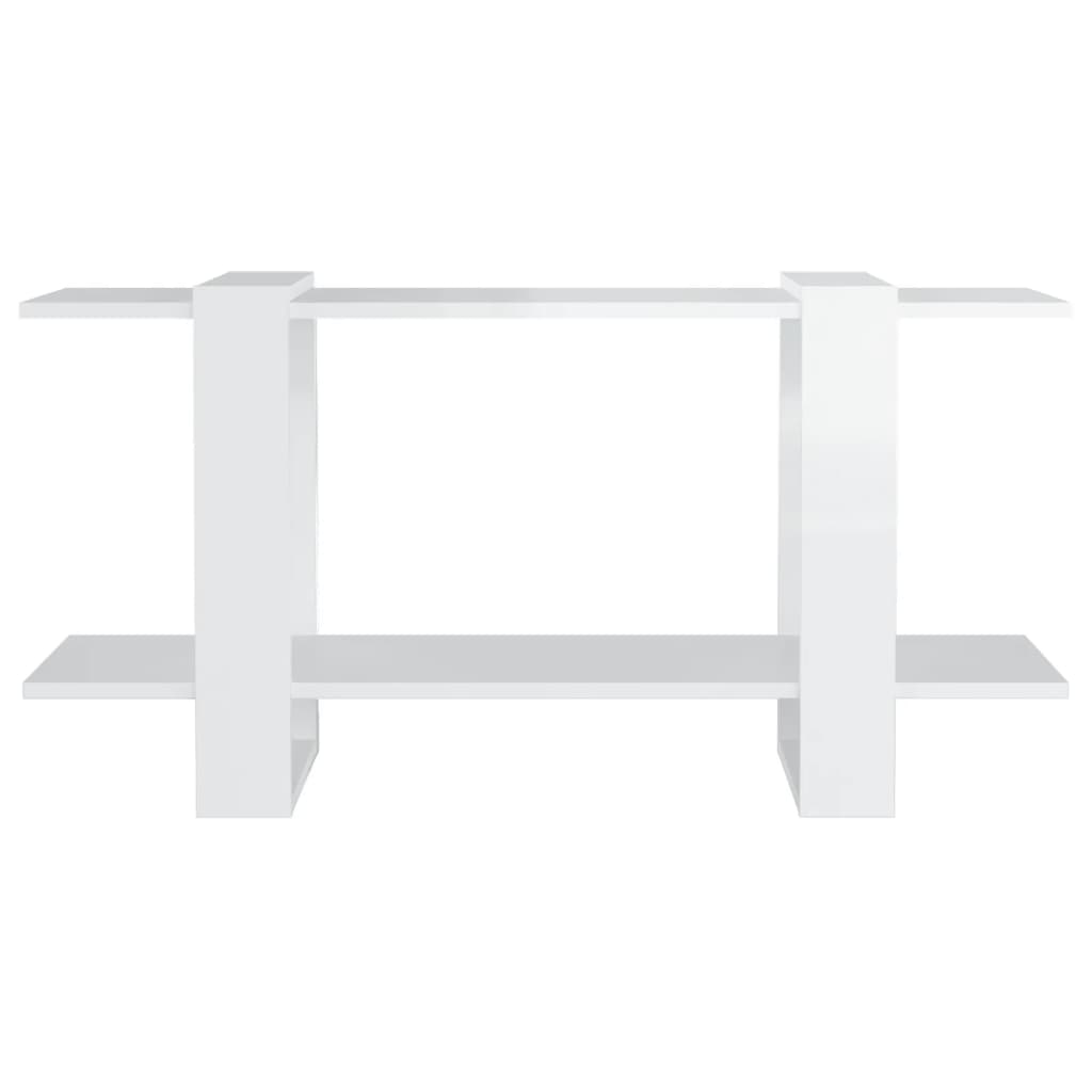 vidaXL Bibliotecă, alb extralucios, 100x30x51 cm, lemn compozit vidaXL Bibliotecă, alb extralucios, 100x30x51 cm, lemn compozit
