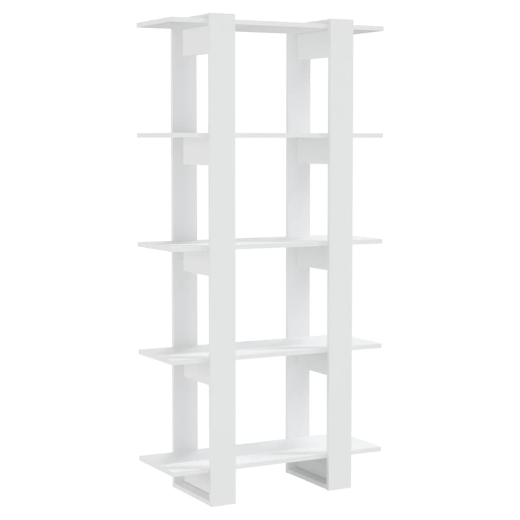 vidaXL Bibliotecă/Separator cameră, alb, 80x30x160 cm, PAL