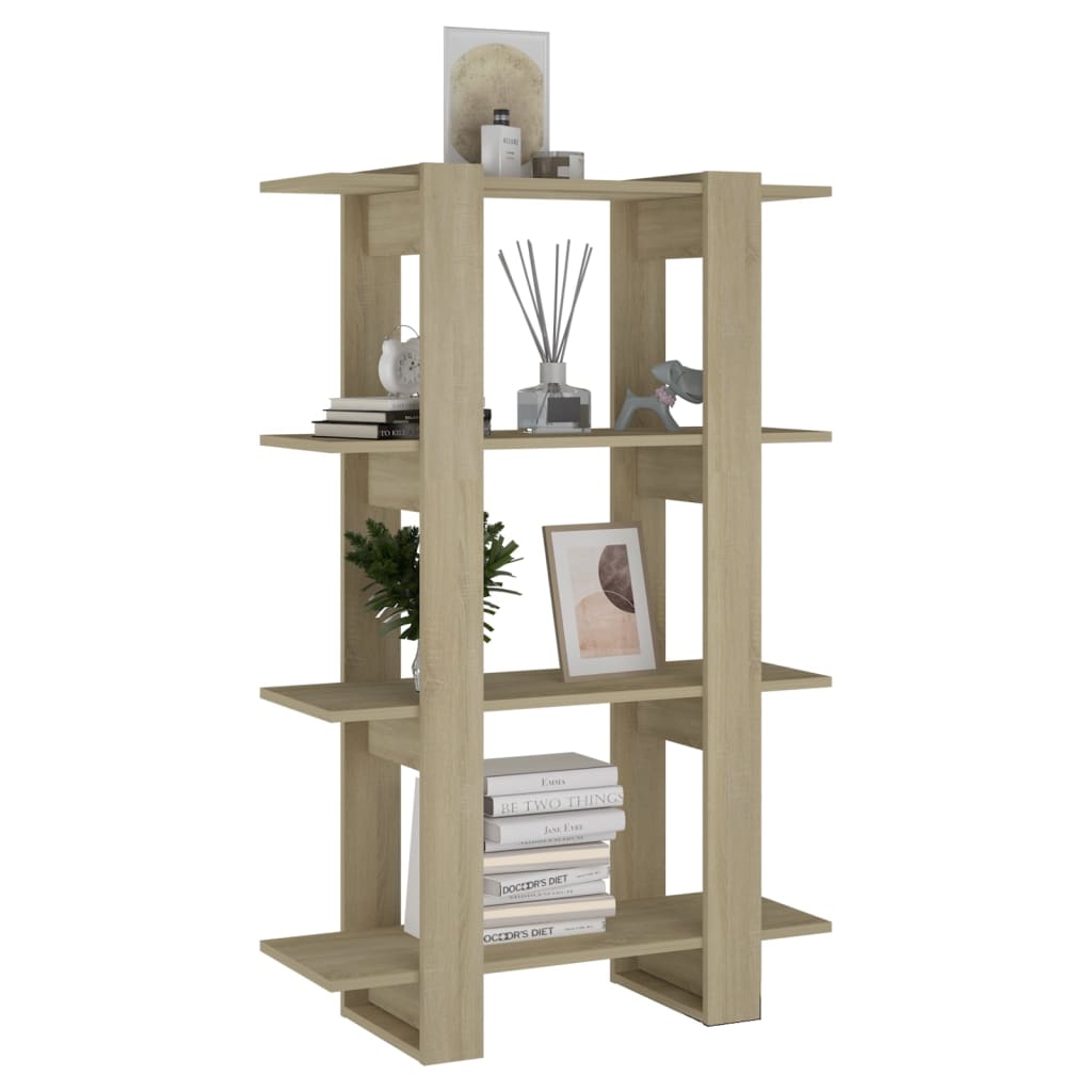 vidaXL Bibliotecă/Separator cameră, stejar sonoma, 80x30x123,5 cm vidaXL Bibliotecă/Separator cameră, stejar sonoma, 80x30x123,5 cm