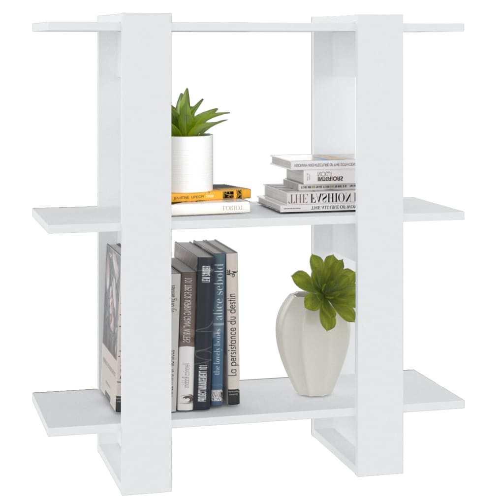 vidaXL Bibliotecă/Separator cameră, alb, 80x30x87 cm vidaXL Bibliotecă/Separator cameră, alb, 80x30x87 cm