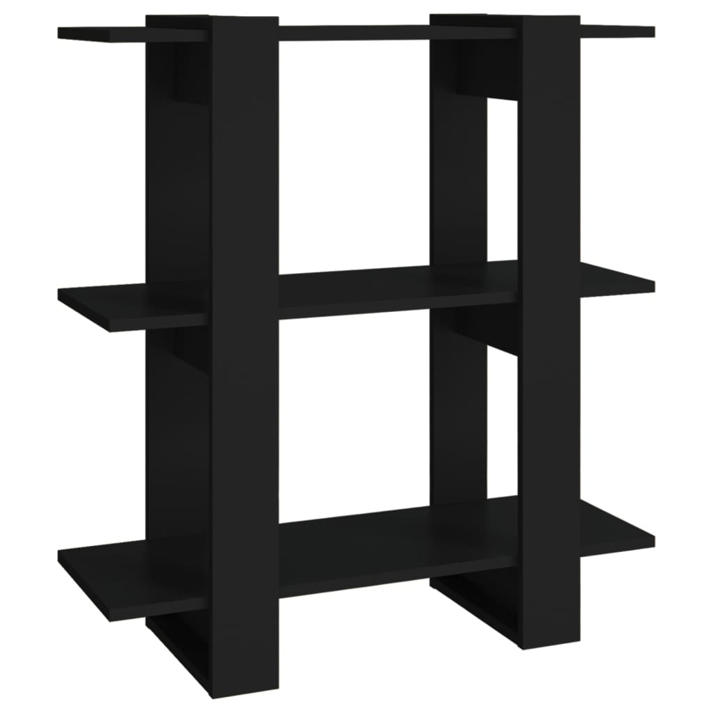 vidaXL Bibliotecă/Separator cameră, negru, 80x30x87 cm vidaXL Bibliotecă/Separator cameră, negru, 80x30x87 cm