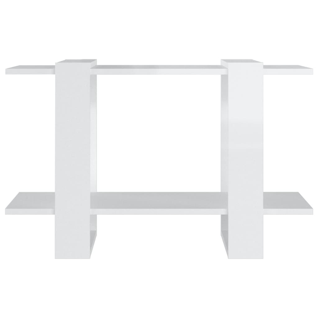 vidaXL Bibliotecă/Separator cameră, alb extralucios, 80x30x51 cm vidaXL Bibliotecă/Separator cameră, alb extralucios, 80x30x51 cm