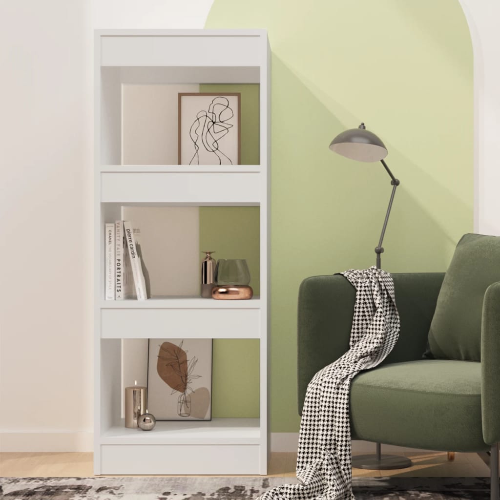 vidaXL Bibliotecă/Separator cameră, alb, 40x30x103 cm, PAL