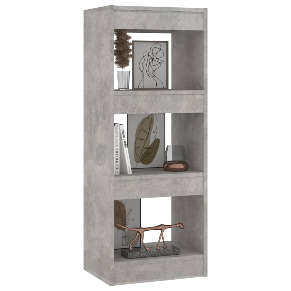 vidaXL Bibliotecă/Separator cameră, gri beton, 40x30x103 cm, PAL