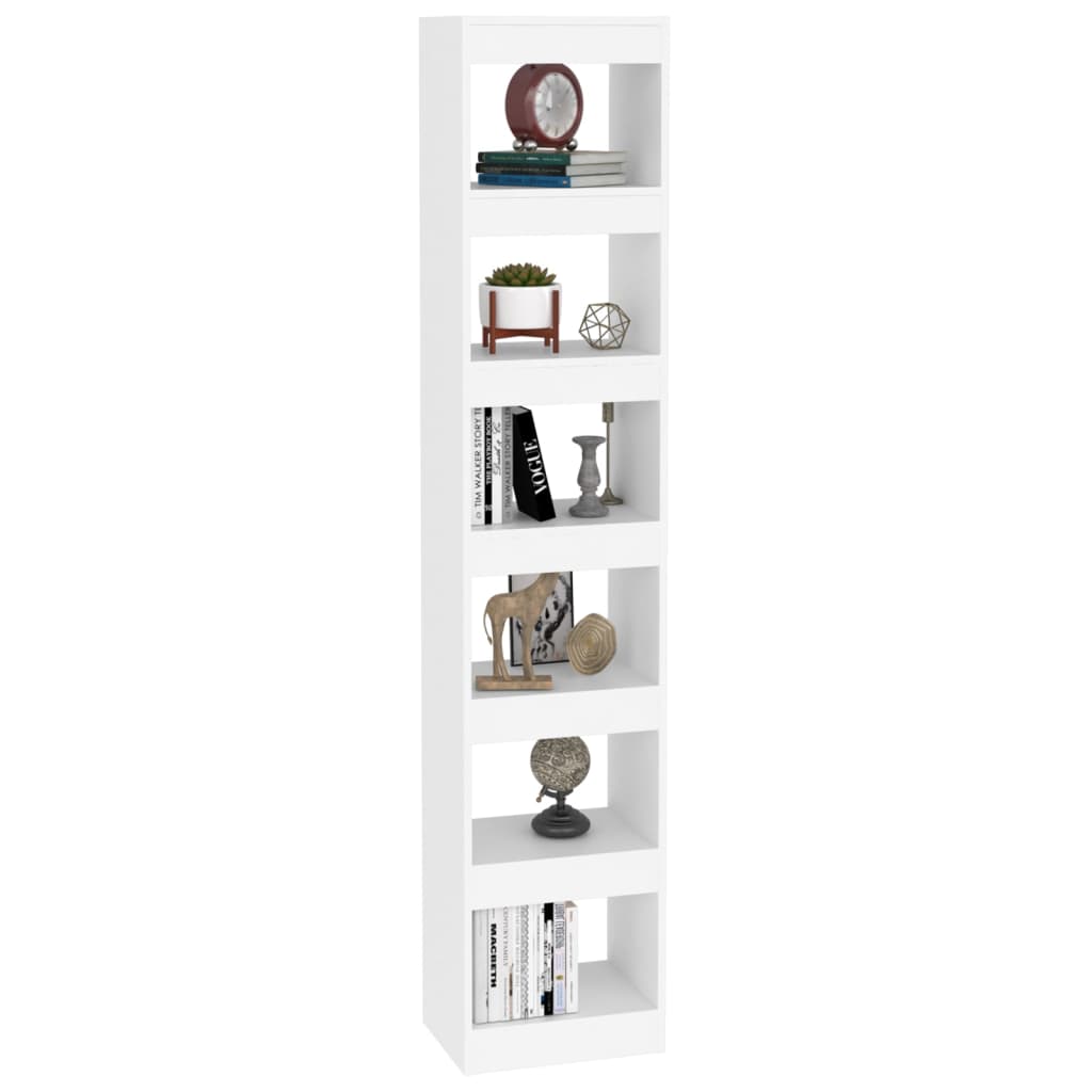 vidaXL Bibliotecă/Separator cameră, alb, 40x30x198 cm