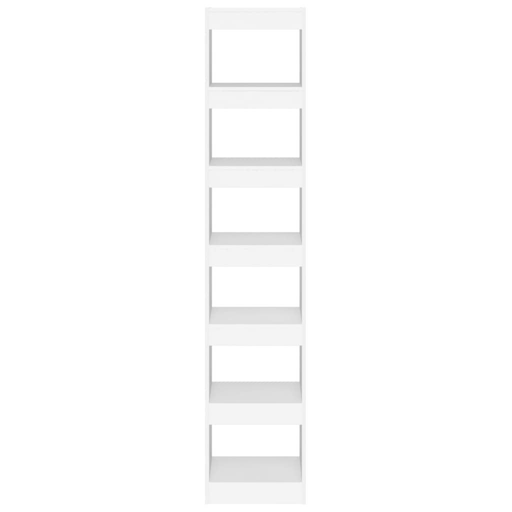 vidaXL Bibliotecă/Separator cameră, alb, 40x30x198 cm