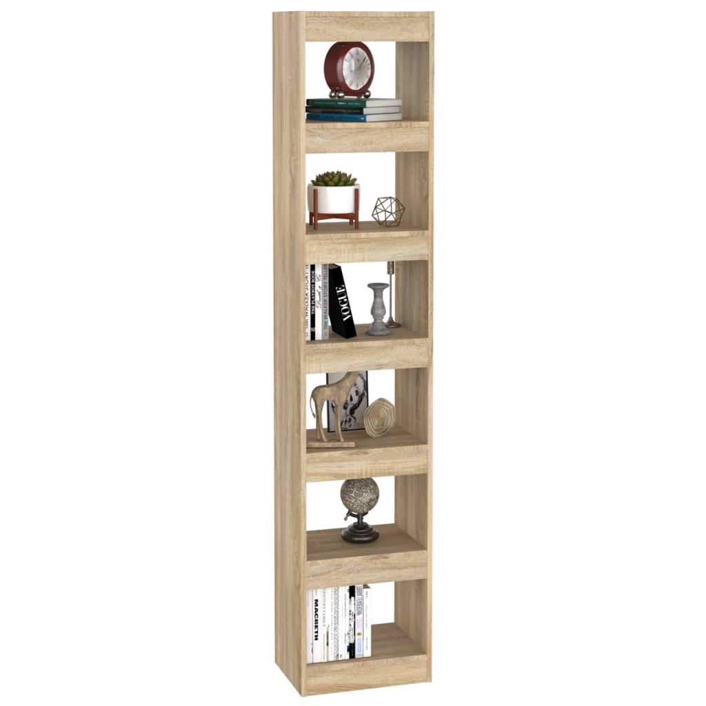 vidaXL Bibliotecă/Separator cameră, stejar sonoma, 40x30x198 cm vidaXL Bibliotecă/Separator cameră, stejar sonoma, 40x30x198 cm